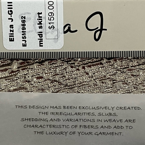 Eliza J Midi Bronze A-Line Skirt with Pockets - Picture 3 of 12